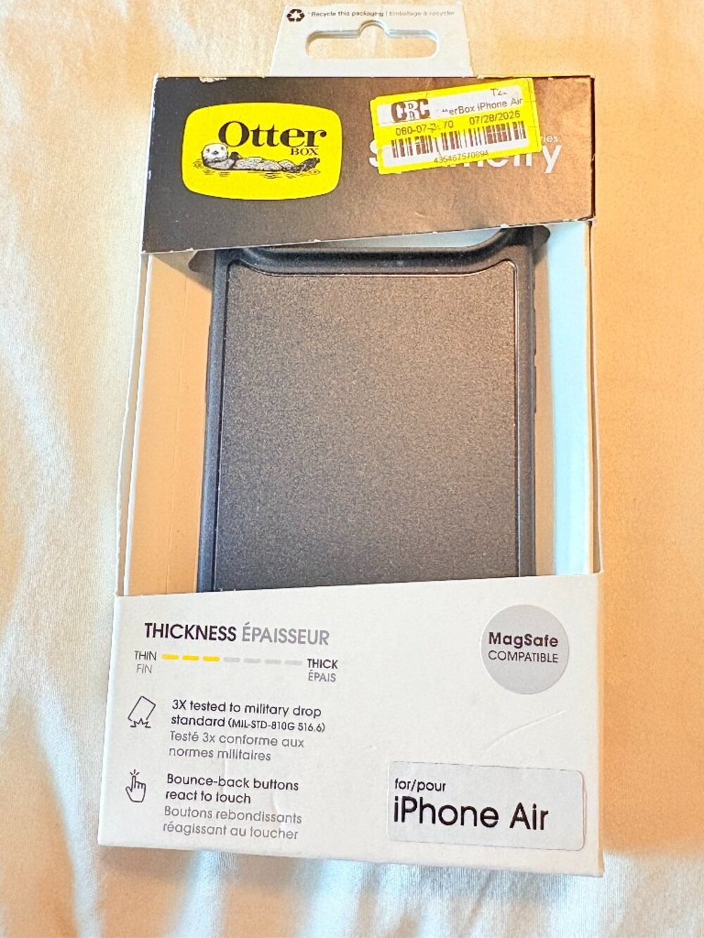 OtterBox Symmetry iPhone Air Case Black MagSafe New With Tags